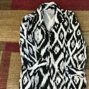 Keren Hart zip up jacket. Black and white size large